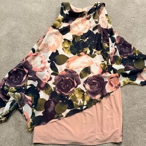 Laura Petite Floral Sleeveless Cocktail Dress